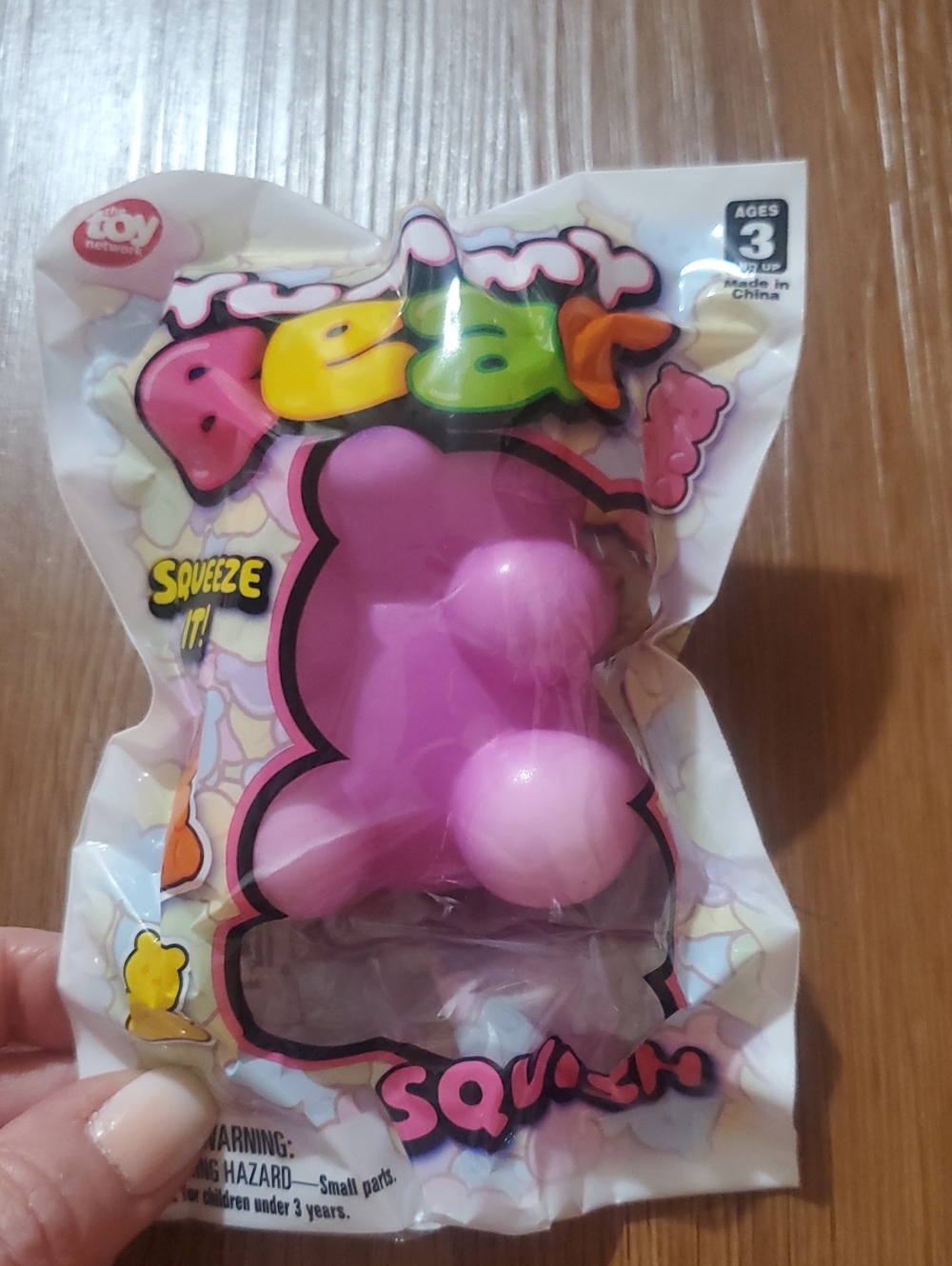 Kids SQUISHY Squeeze Bear Toy - Pink